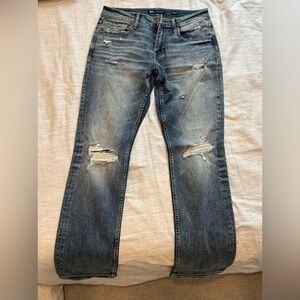 Buckle Men's Straight Fit Distressed Jeans